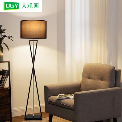 大观园意大利设计师不锈钢落地灯意式金属布艺客厅高级落地灯L535