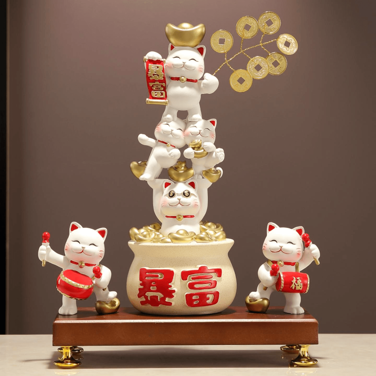 暴富发财猫开业礼物家居好物入户玄关办公室新店前台聚宝招财摆件
