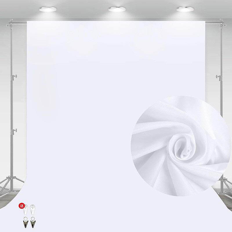 白色纯色拍照背景布不反光摄影挂布 网红直播拍摄道具白布
