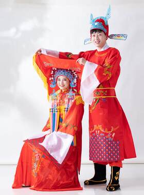 中式婚礼新郎新娘服装帽子结婚古装戏服演出女驸马状元服凤冠霞帔