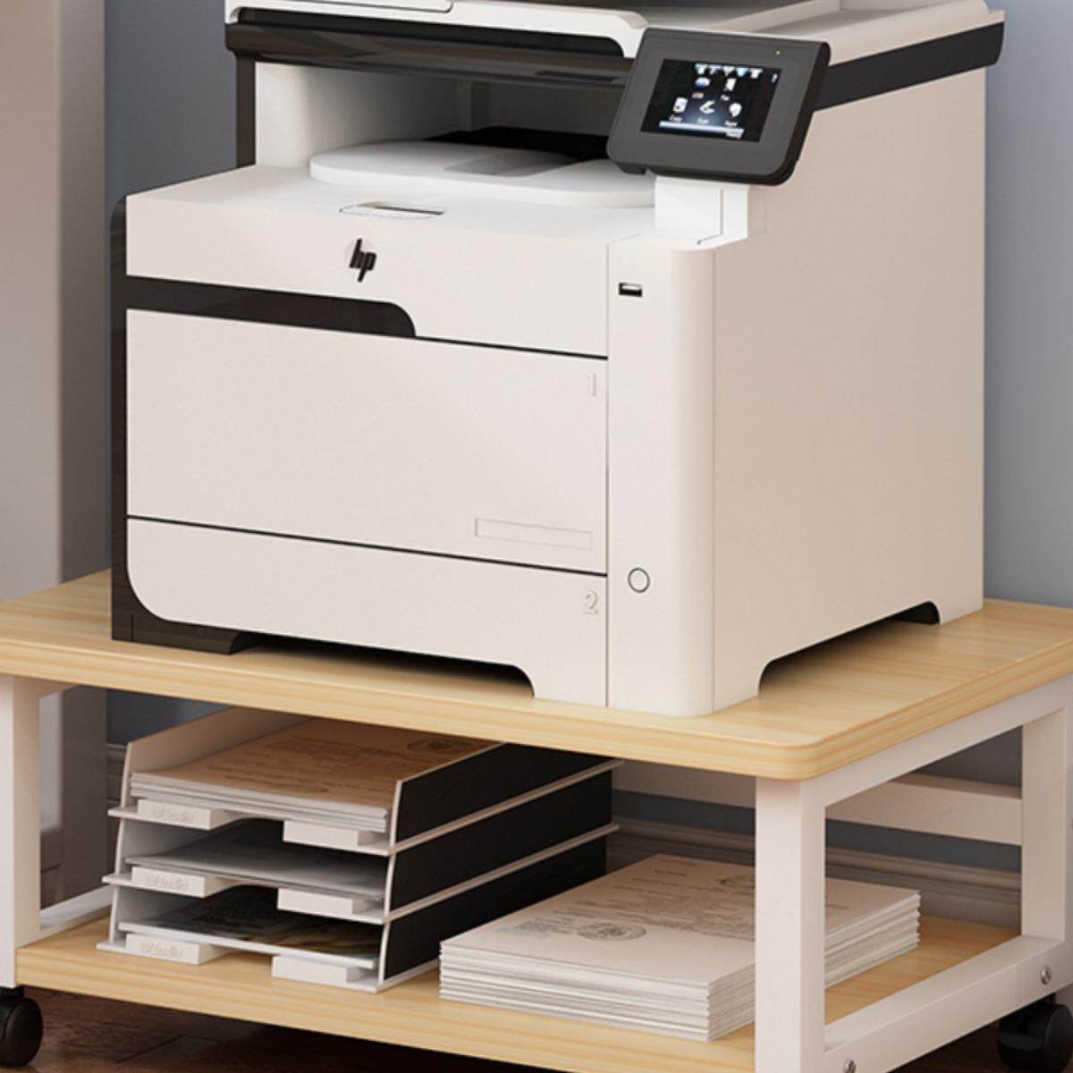 桌下打印置物架办机落地带室轮公可移动办公文件收纳复印机F968S8