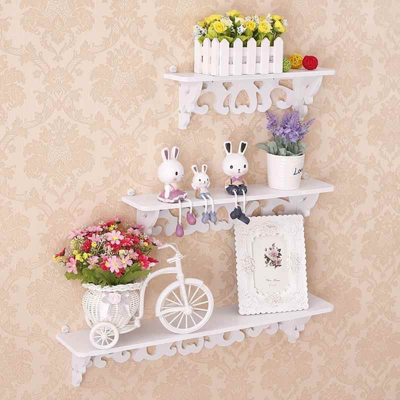 墙上置物架墙壁装饰卧室墙面壁挂架一字隔板搁板电视背景套三架子