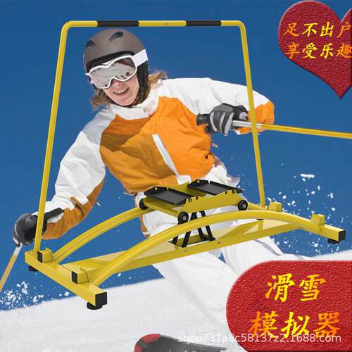 多款滑雪模拟机双轨双板商用家用健身器材木质风阻滑雪机模拟器