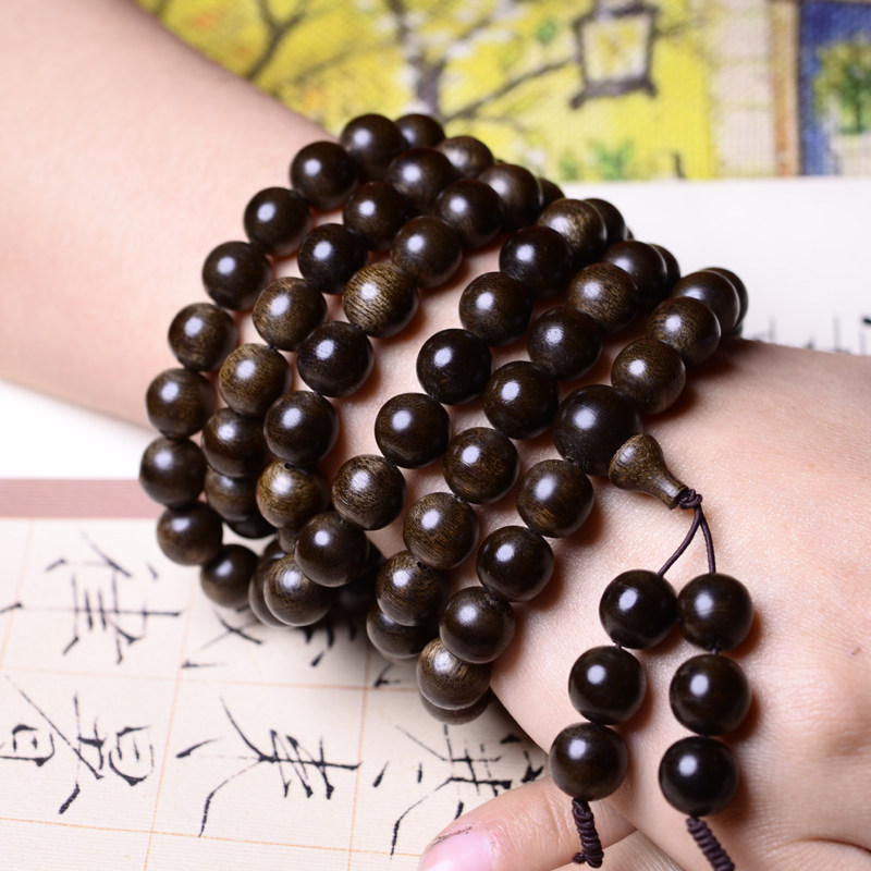 1.0文莱软丝沉香佛珠文玩手串念珠手链项链情侣趣味收藏送礼佳品