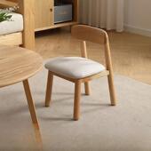 全实木儿童椅简约现代橡木矮凳家用靠背小凳子环保木质小板凳