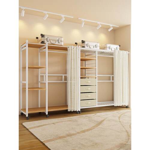 衣架家用挂衣架落地简易衣帽架小户型卧室出租房置物架开放式衣柜