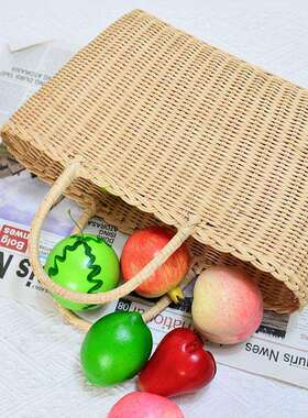 编凰图工艺A221手工田园新款手编提菜篮织出购物手提外菜篮藤藤编