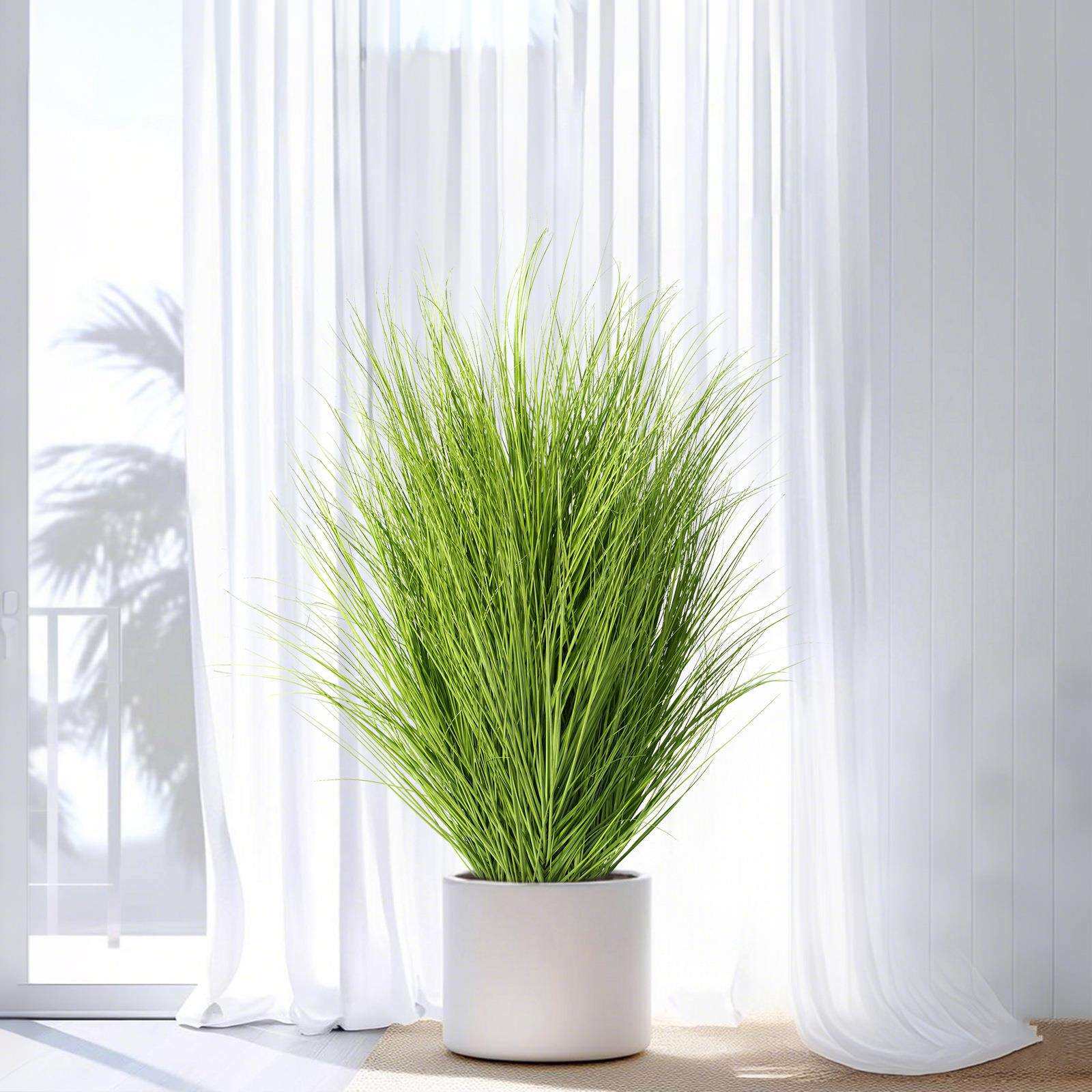 仿真植物 洋葱草盆栽园林景观蒲苇草落地盆景家居装饰摆件芦苇草