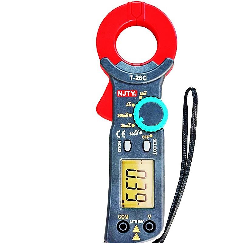 南京川宇T26ABC钳形漏电流表温度测量交流表温度频率电容电工仪表