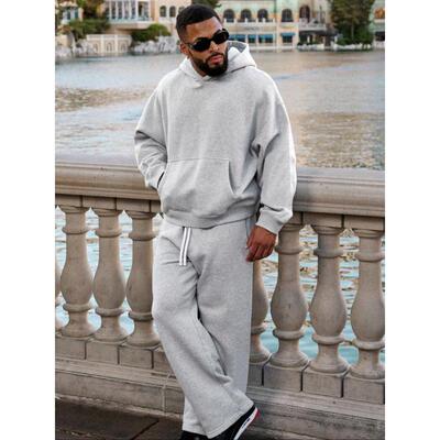 Men Hoodie Sweatpants Set Unisex Tracksuit Oversized