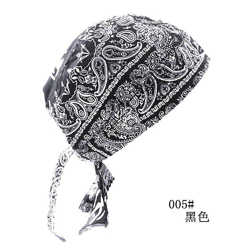 头巾帽子春秋薄款 海盗帽男宝宝 儿童 成人头巾 包头帽 黑色 嘻哈