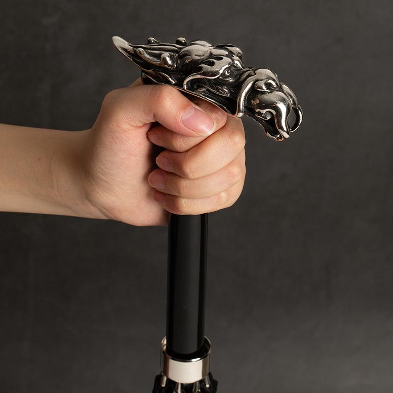 中国风龙绅士柄权杖伞阳直杆长伞防晒遮太阳伞头HL202309抗风防雨