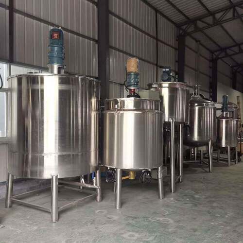 500L液体冷却罐日化乳液调和罐高速混合罐全不锈钢搅拌罐