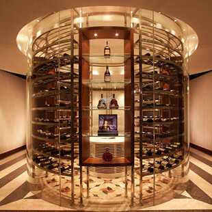 不锈钢酒柜金属展示架恒温恒湿酒吧酒窖白酒红酒高端酒架葡萄