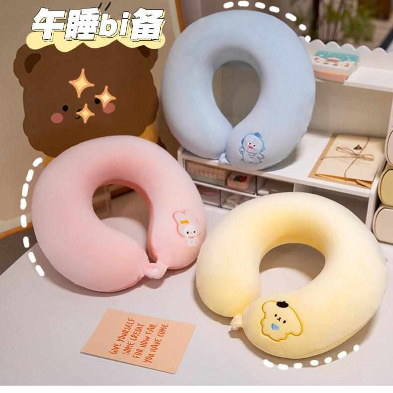 U型枕旅行枕记忆棉脖子靠枕卡通护颈枕坐车长途睡觉神器飞机U形枕