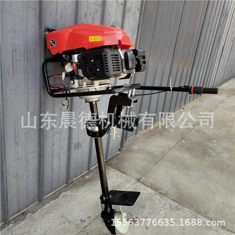 鱼塘小型汽油挂桨机 196船用挂7马力玻璃推进器