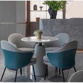 售楼处轻奢接待会客洽谈桌椅现代极简餐椅签约区谈判一桌四椅组合