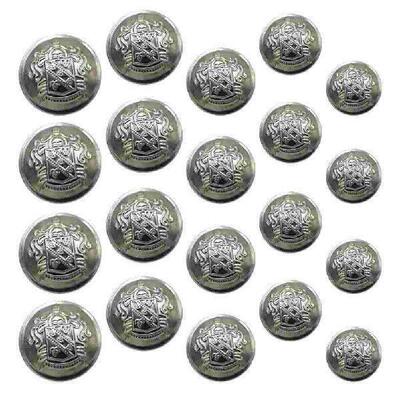 Replacement Button Vintage Clothing Buttons Silver