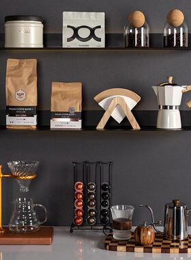 样板房厨房咖啡主题摆件手冲壶咖啡豆密封罐样品屋展示中心水吧台