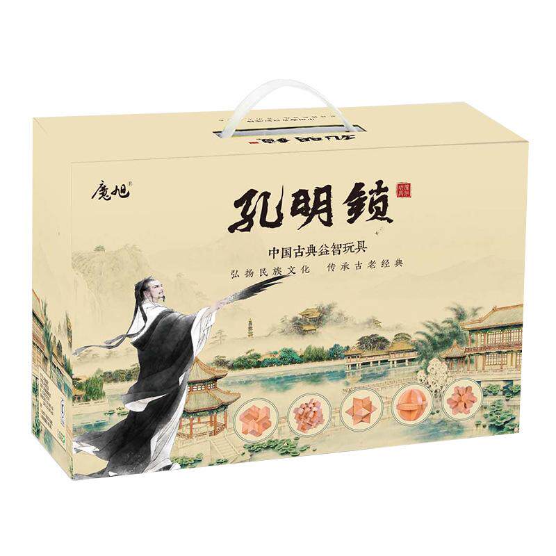 孔明锁鲁班锁全套小学生成人解锁玄机盒子机关益智具套装九连环