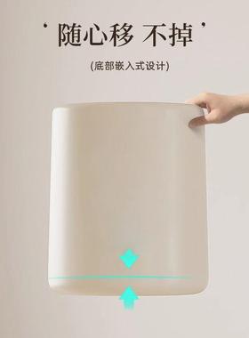 盖垃圾桶家用卧摇室厅客公厨房卫XWV生间厕所办室简约内外双桶新
