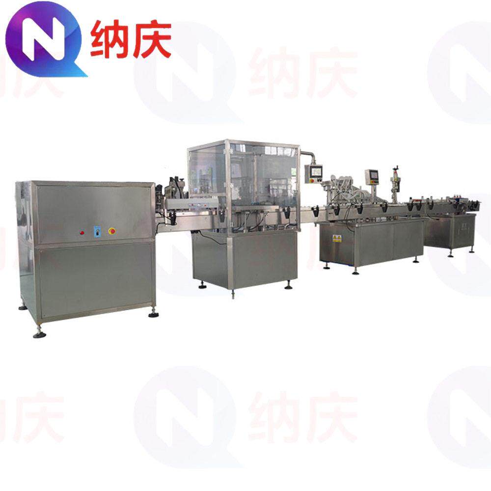 NQPWJ-60型喷雾剂理灌装旋盖贴标生产联动线源头厂家供应