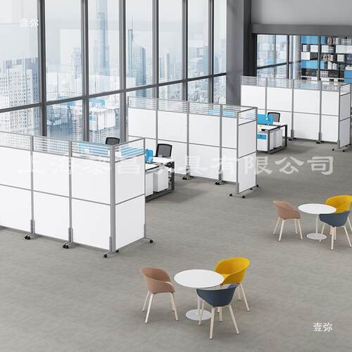 办公室隔活动隔断墙仓库墙可移动推拉屏风轮836简带易挡板断板自