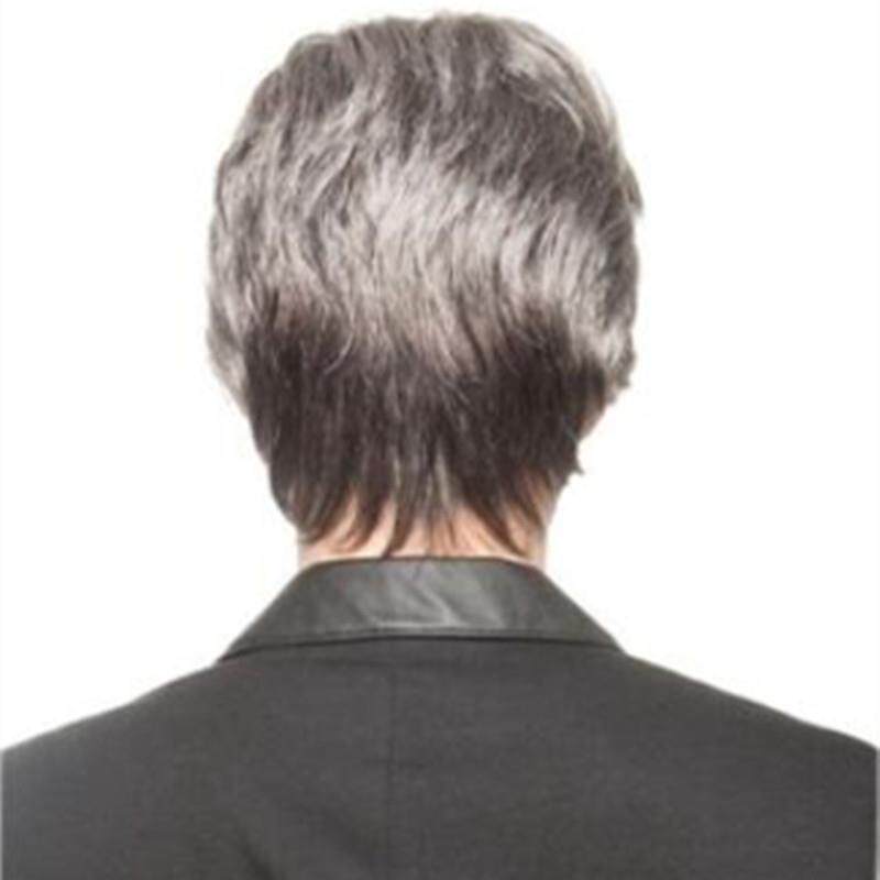 直销新款外贸假发男士短发欧美男发帅气蓬松逼真短卷发成熟男士短