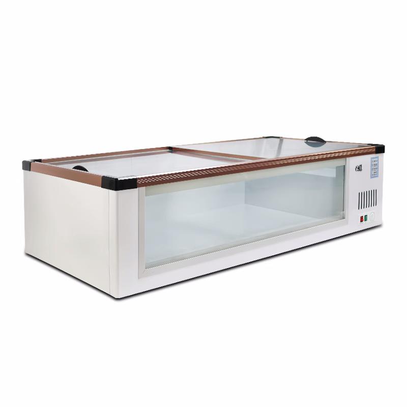 摆摊车三轮冷柜商用卧式烧烤冷藏保鲜点菜柜台式展示柜小型冷冻柜