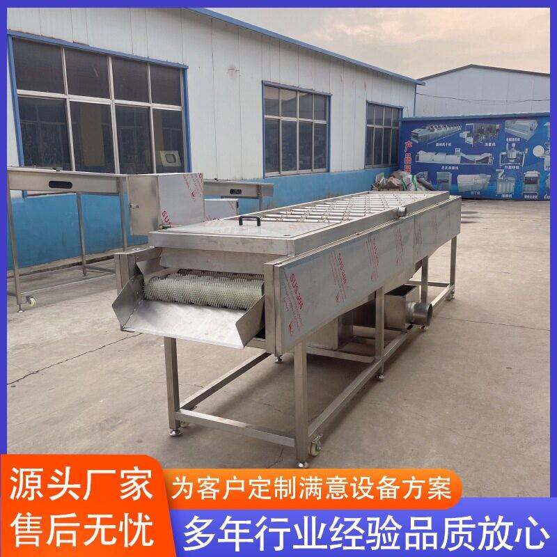 海鲜贝类清洗流水线设备 全自动毛辊清洗流水线 胡萝卜去皮清洗线