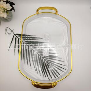 High-end Cross-border Snack Platter, Plastic Tray, Elegant F