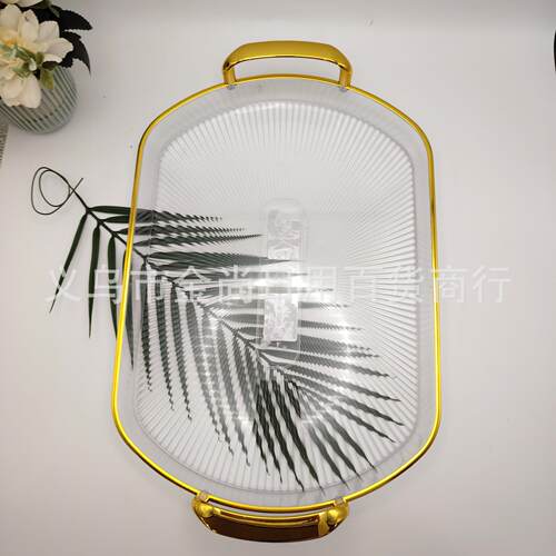 High-end Cross-border Snack Platter, Plastic Tray, Elegant F