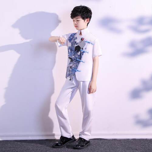 新款童演出服中小表学生大儿合唱男女童诗儿歌朗诵幼园古筝运动会