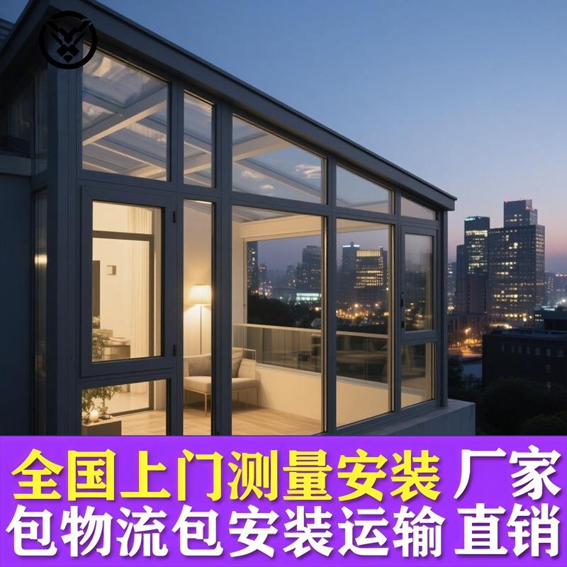 铝合金型材阳光房遮阳隔热钢化玻璃楼顶花园别墅露台透明农村自建