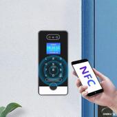 系外统户控面部一体机防水人脸967识门别禁人电脸电磁动态智能锁