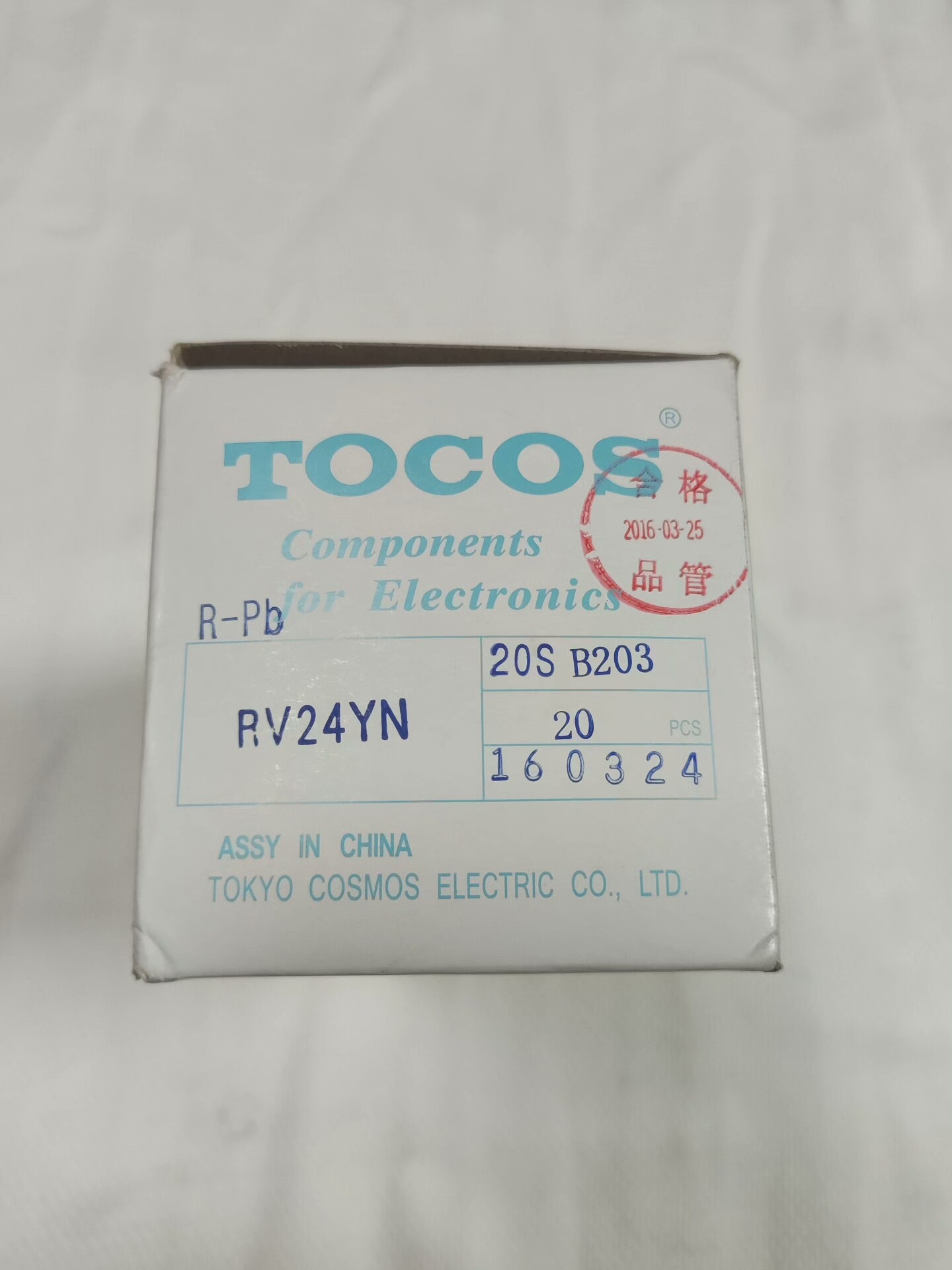 正宗原装日本TOCOS单圈碳膜电位器