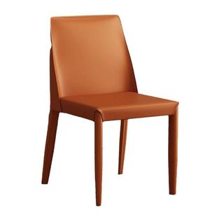 意式 计极简餐QKC椅用吃饭餐家餐桌椅设师靠背皮椅工业风椅子厅马