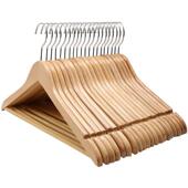 实木挂冬天衣架子家用无痕防肩角原木质晾衣服架木制衣撑木头衣挂