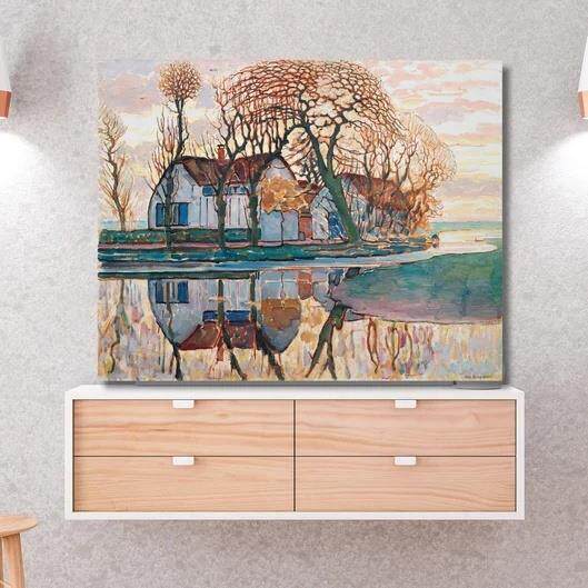 艺术装饰画挂画墙壁风景书房简约客厅卧室床头画乡村无框画田园