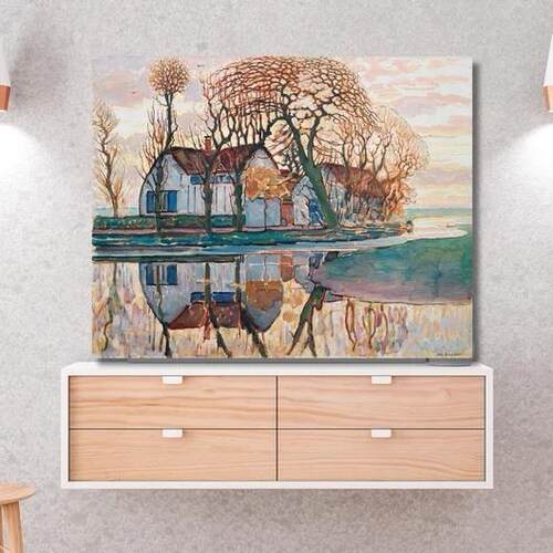 艺术装饰画挂画墙壁风景书房简约客厅卧室床头画乡村无框画田园