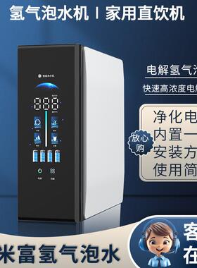 家用气泡水机富氢一体式净水器RO反渗透电解高浓度富氢水直饮机