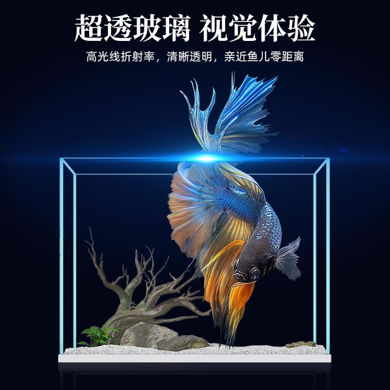 新款鱼缸客厅小型家用金鱼缸造景水族箱带柜子一体过滤器电视柜旁