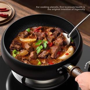 g大肚锅纯手工锻打加厚炒菜锅无涂层不粘家用炒锅章丘铁锅