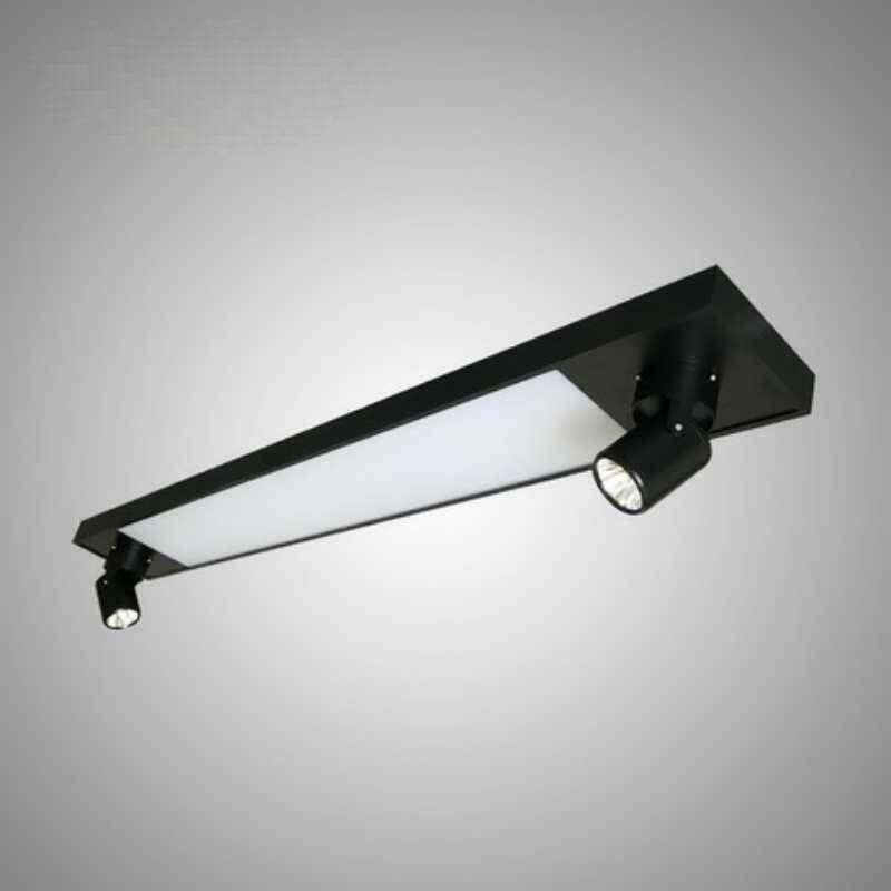 LED水果店长条吊灯健身房商用超市水果店导轨吸顶明装吊线灯