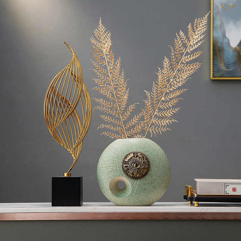 新中式客厅电视柜花瓶高挡玄关装饰家居现代轻奢摆件乔迁新居礼品,家居饰品,装饰摆件,淘宝优惠券,粉丝福利购,淘宝优惠卷