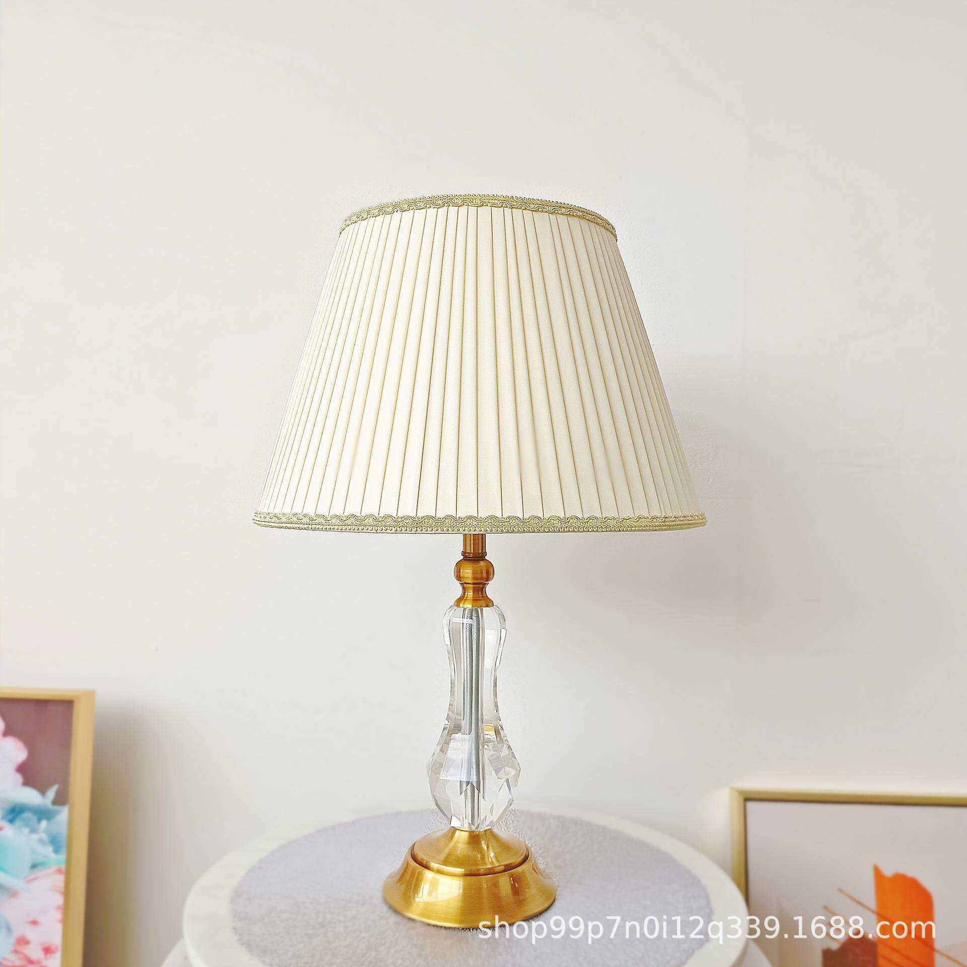 简约轻奢水晶台灯酒店客房卧室床头柜摆放装饰灯