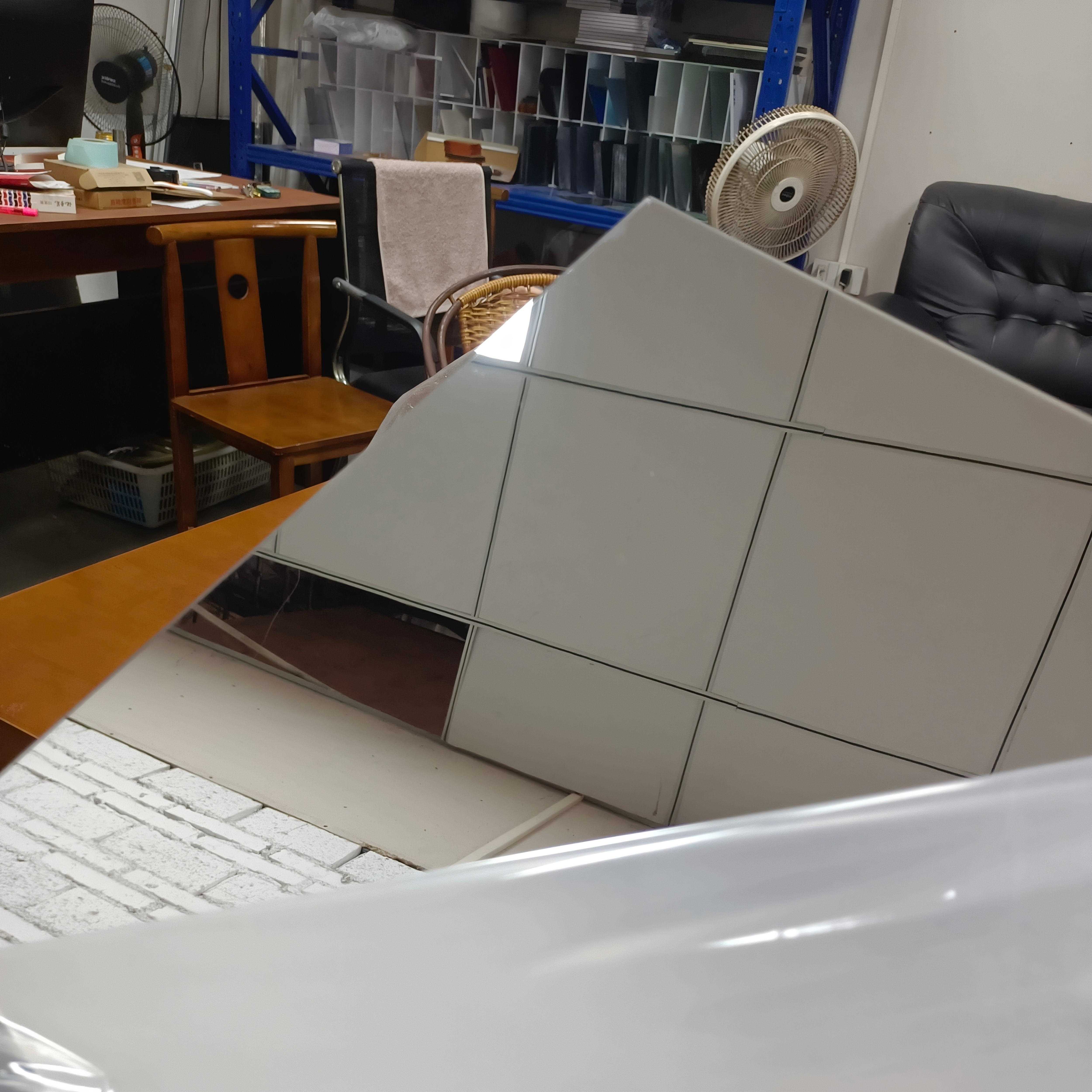 亚克力镜面板银色金色PS塑料镜子尺寸定制天花吊顶镜面板茶镜灰镜