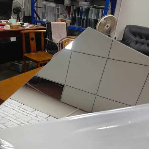 亚克力镜面板银色金色PS塑料镜子尺寸定制天花吊顶镜面板茶镜灰镜