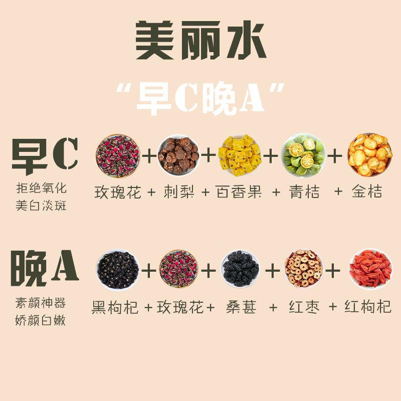 桑葚黑枸杞刺梨玫瑰花茶组合养生茶早C晚A非美白养颜组合茶气血茶