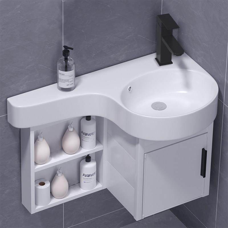 小户型挂墙式洗脸盆防水太空铝浴室柜陶瓷洗手盆窄边加长深洗漱池,家装主材,挂墙式洗脸盆,淘宝优惠券,粉丝福利购,淘宝优惠卷